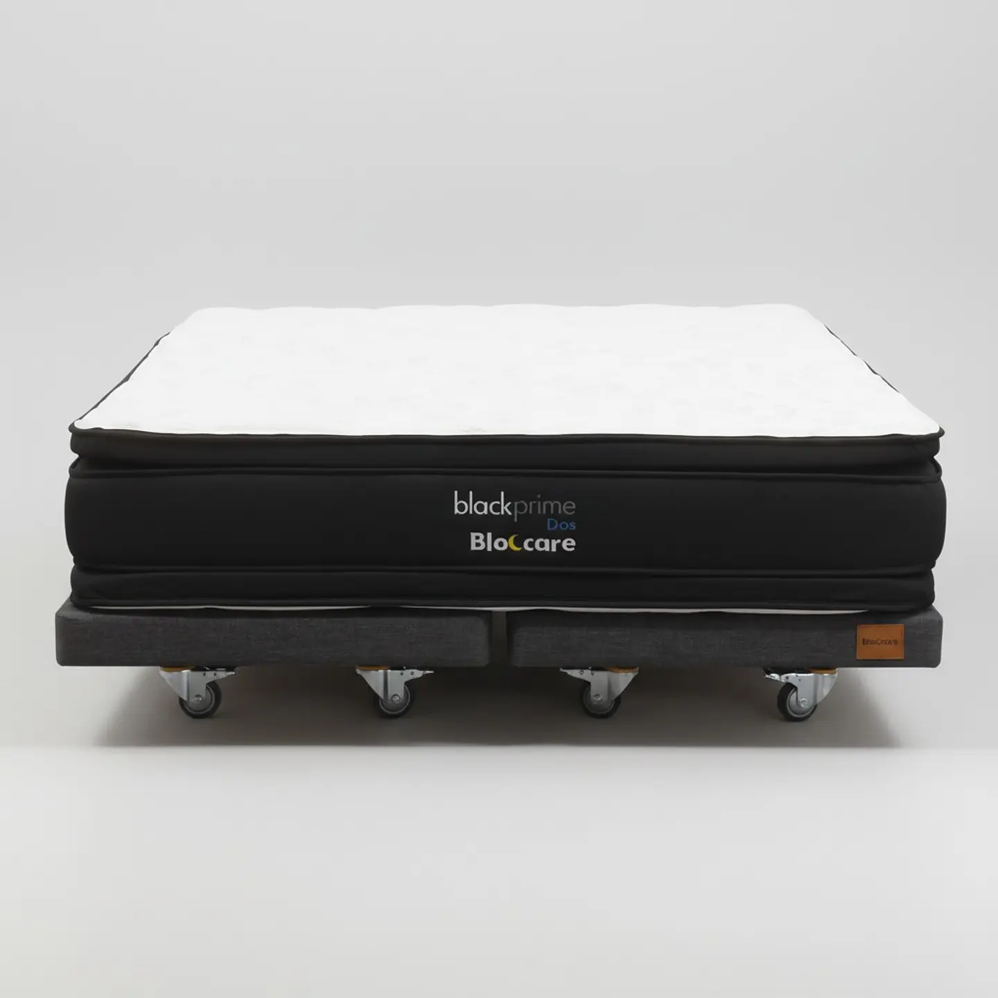 Cama Super King Box 13 cm + Colchon Black Prime - Modelo Dos - Ruedas A Eleccion (Gris) 7