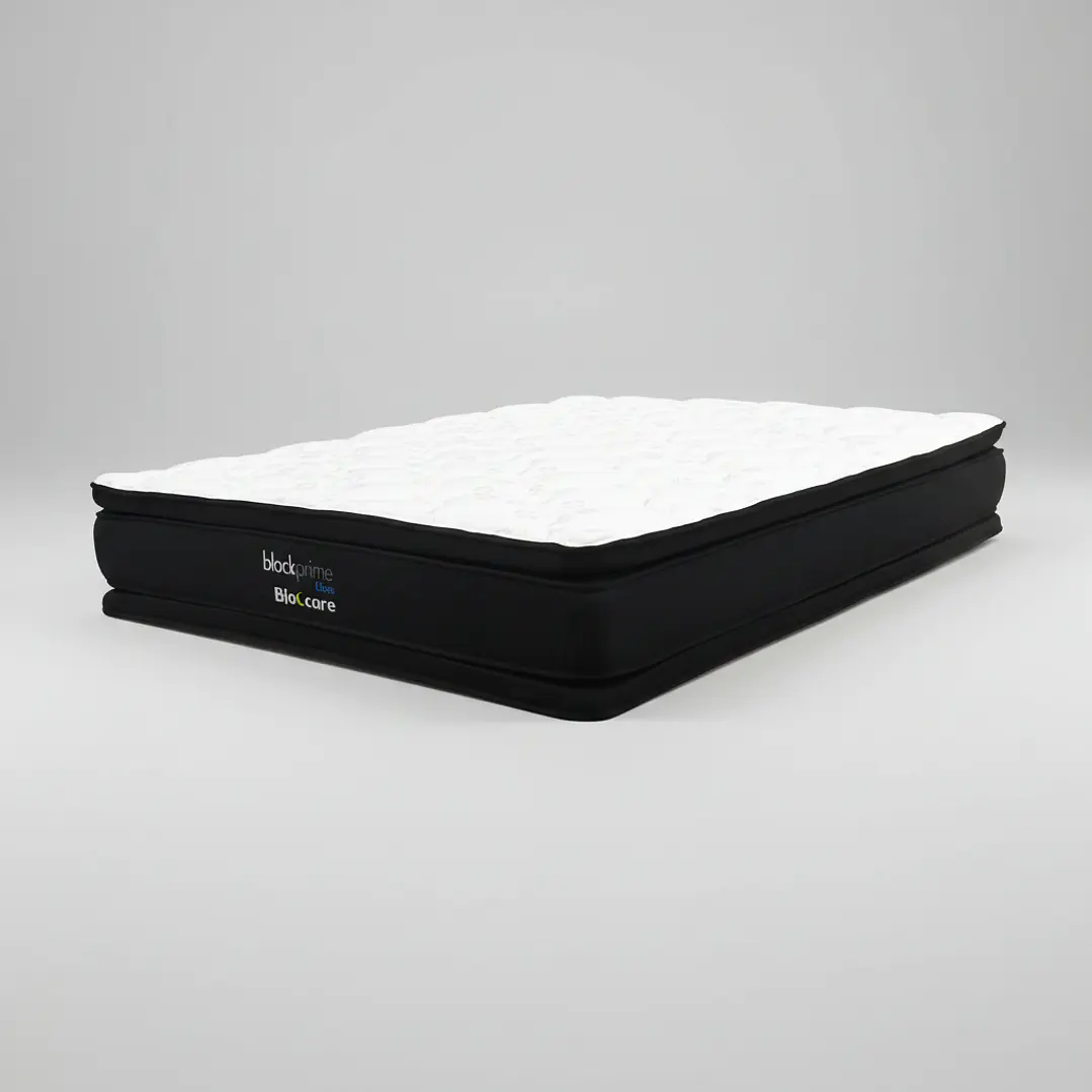Cama Super King Box 13 cm + Colchon Black Prime - Modelo Dos - Ruedas A Eleccion (Gris) 10