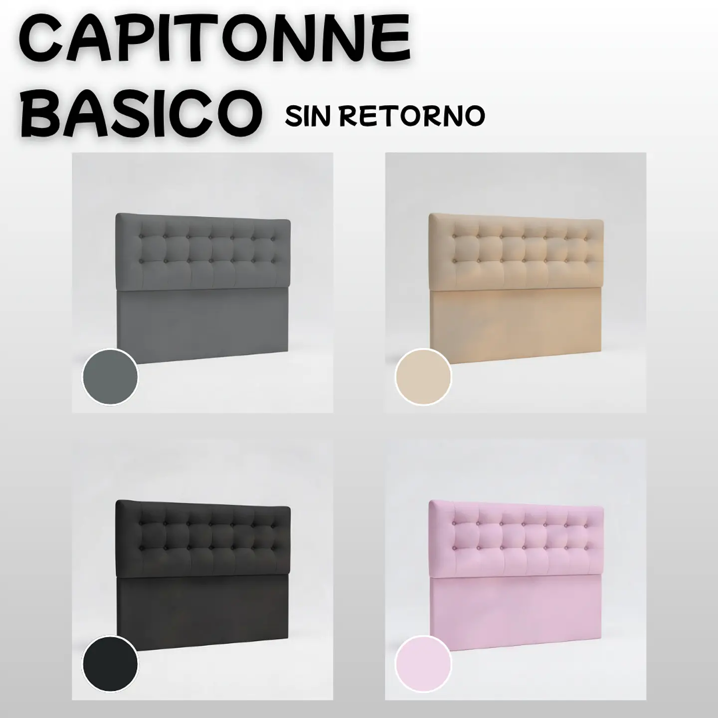 Respaldo Botonne Premium - Sin Retorno (Dif. Colores) / Estilo ☐ 13