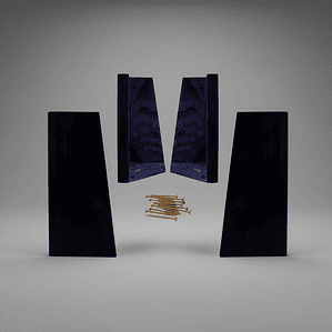 Kit 4 Patas Universales Para Cama Europea - Negro 19.5 cm