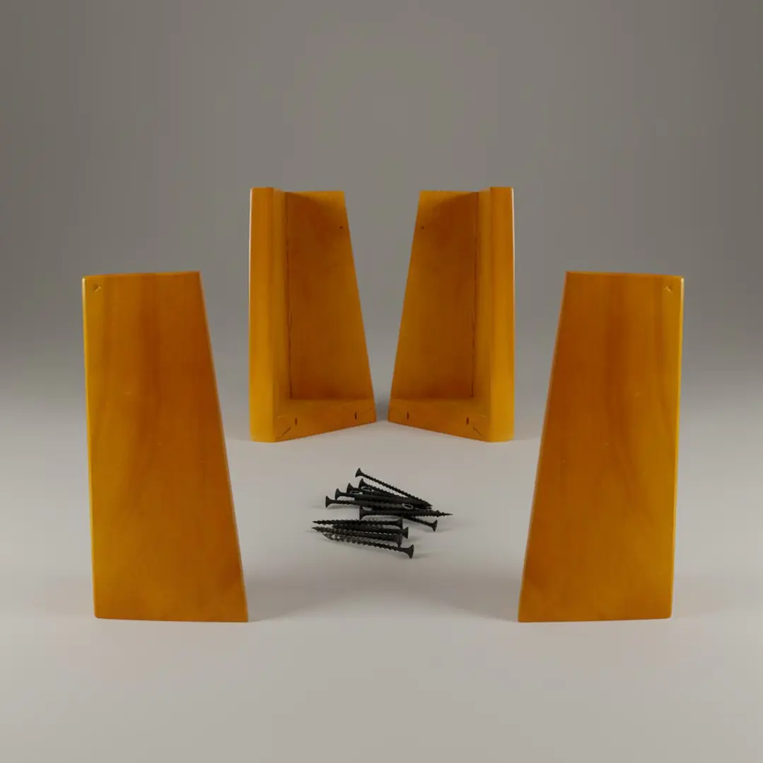 Kit 4 Patas Universales Para Cama Europea - Miel 19.5 cm 1