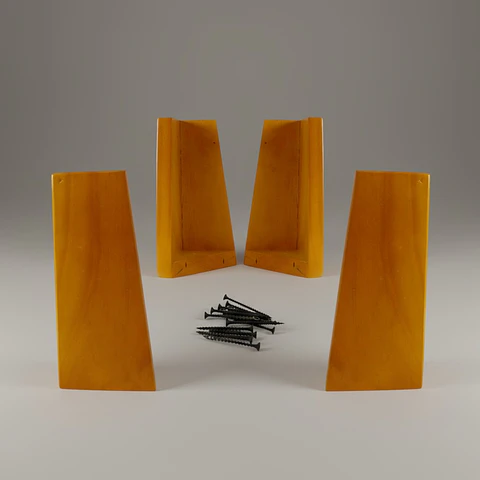 Kit 4 Patas Universales Para Cama Europea - Miel 19.5 cm
