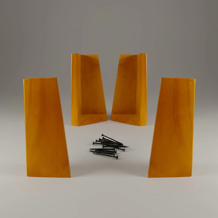 Kit 4 Patas Universales Para Cama Europea - Miel 19.5 cm 1