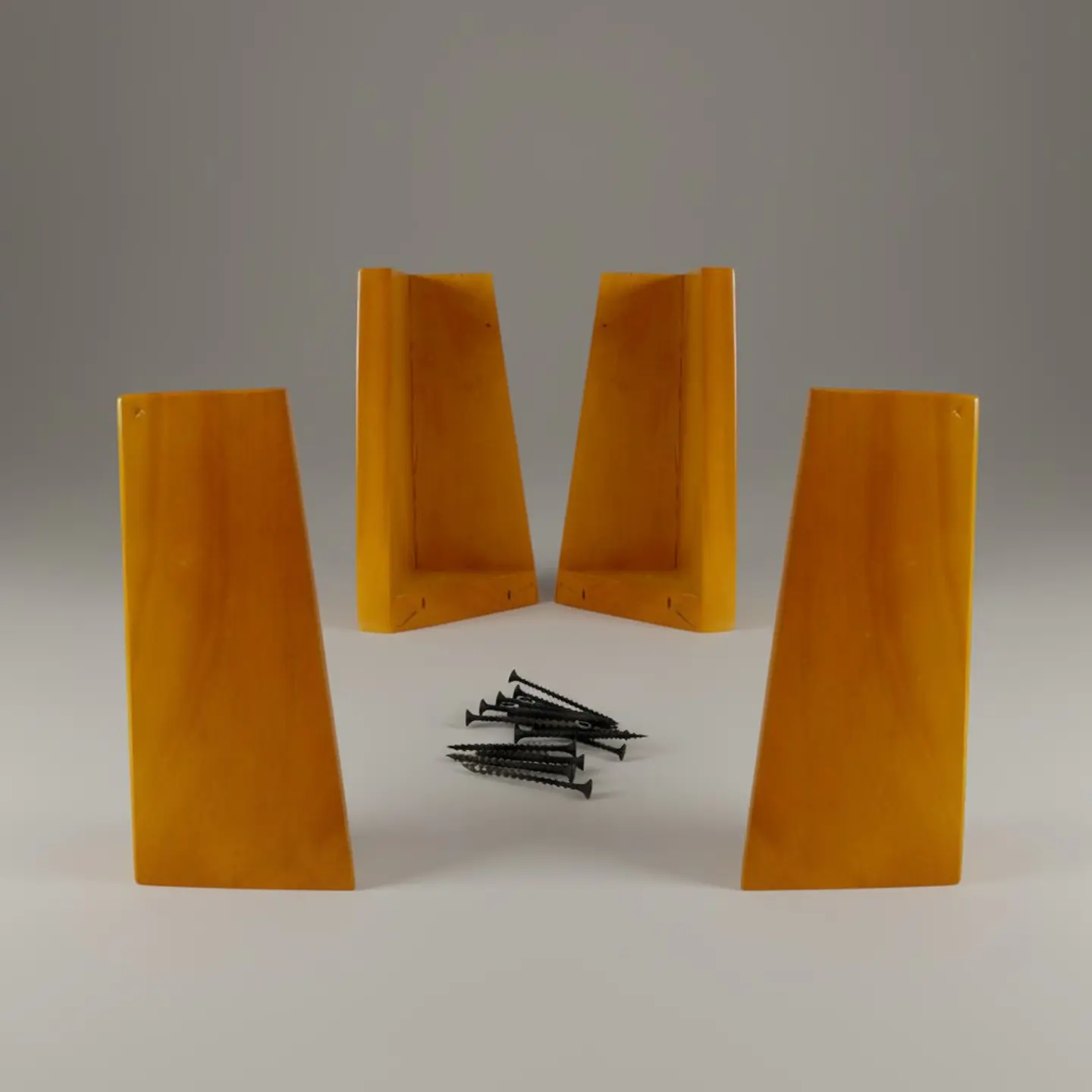 Kit 4 Patas Universales Para Cama Europea - Miel 19.5 cm 1
