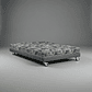 Cama 1.5 Plaza Box 8 cm + Colchon Modelo Ideal - Ruedas A Eleccion (Gris) - Miniatura 8