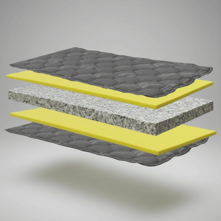 Cama 1.5 Plaza Box 8 cm + Colchon Modelo Ideal - Ruedas A Eleccion (Gris) 10