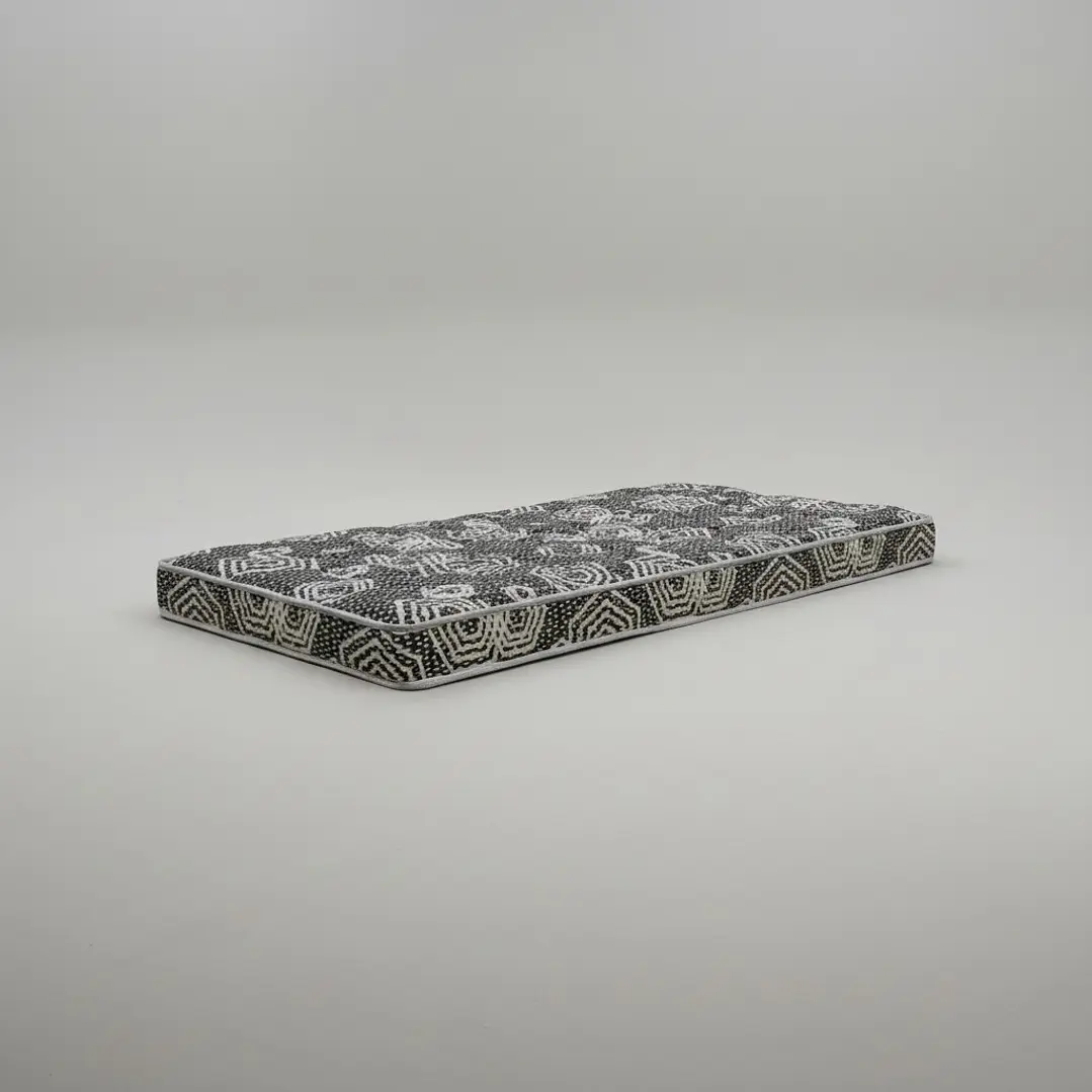 Cama 1 Plaza Box 8 cm + Colchon Modelo Ideal - Ruedas A Eleccion (Gris) 9