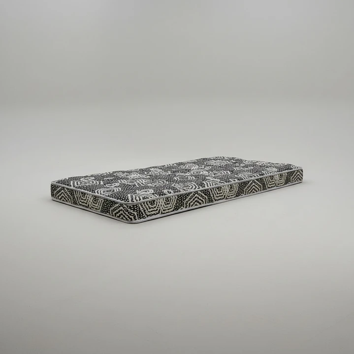 Cama 1 Plaza Box 8 cm + Colchon Modelo Ideal - Ruedas A Eleccion (Gris) 9