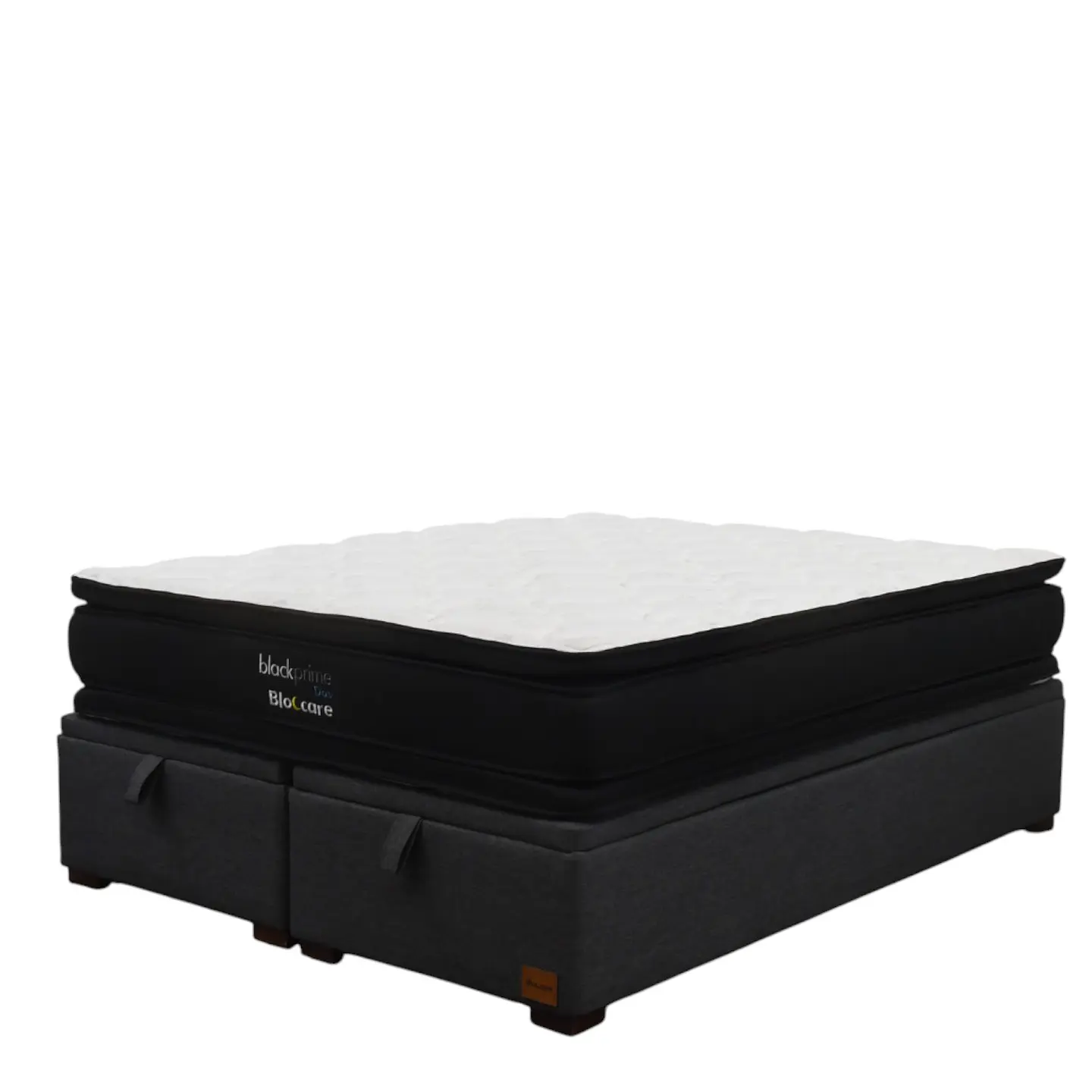 Cama Baul 2 Plazas + Colchon Black Prime - Modelo Dos / Con Patas De Madera 3