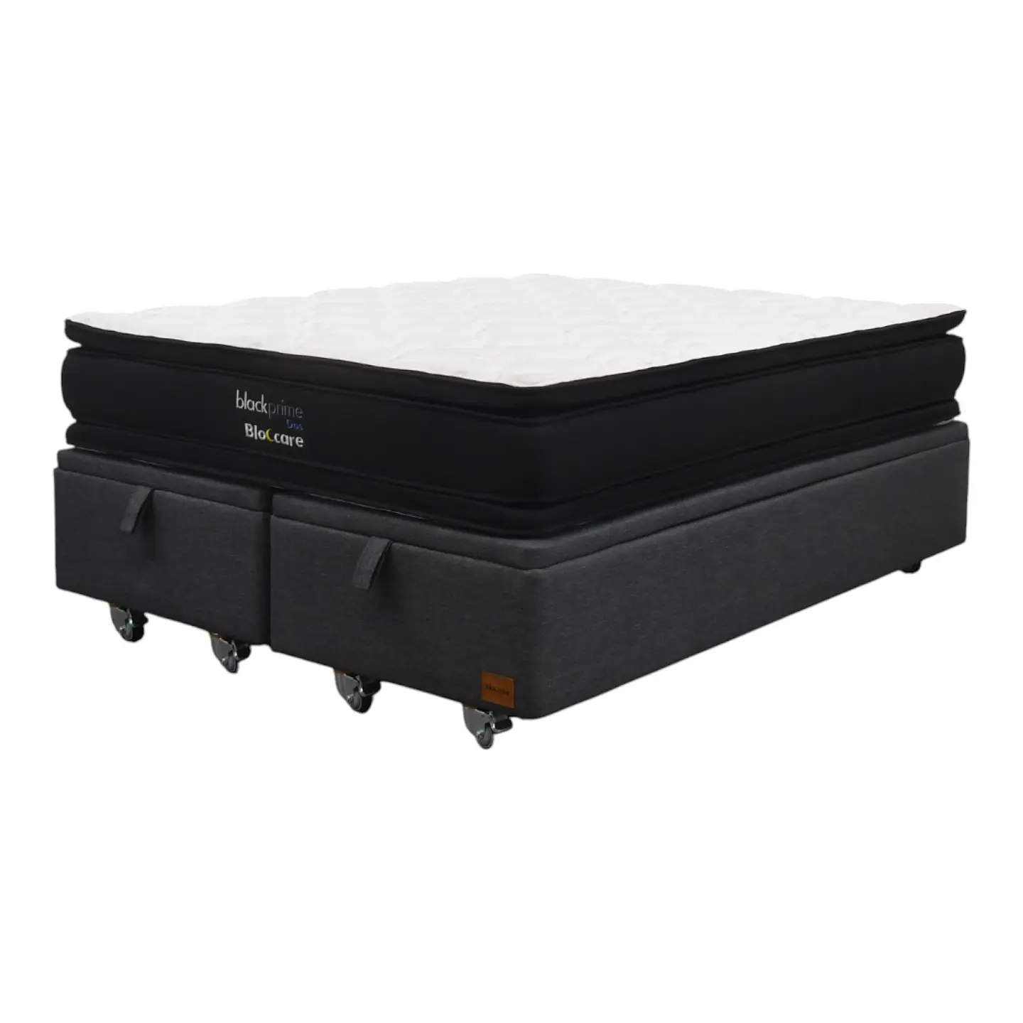 Cama Baul 2 Plaza + Colchon Black Prime - Modelo Dos / Ruedas A Eleccion (Gris) 9