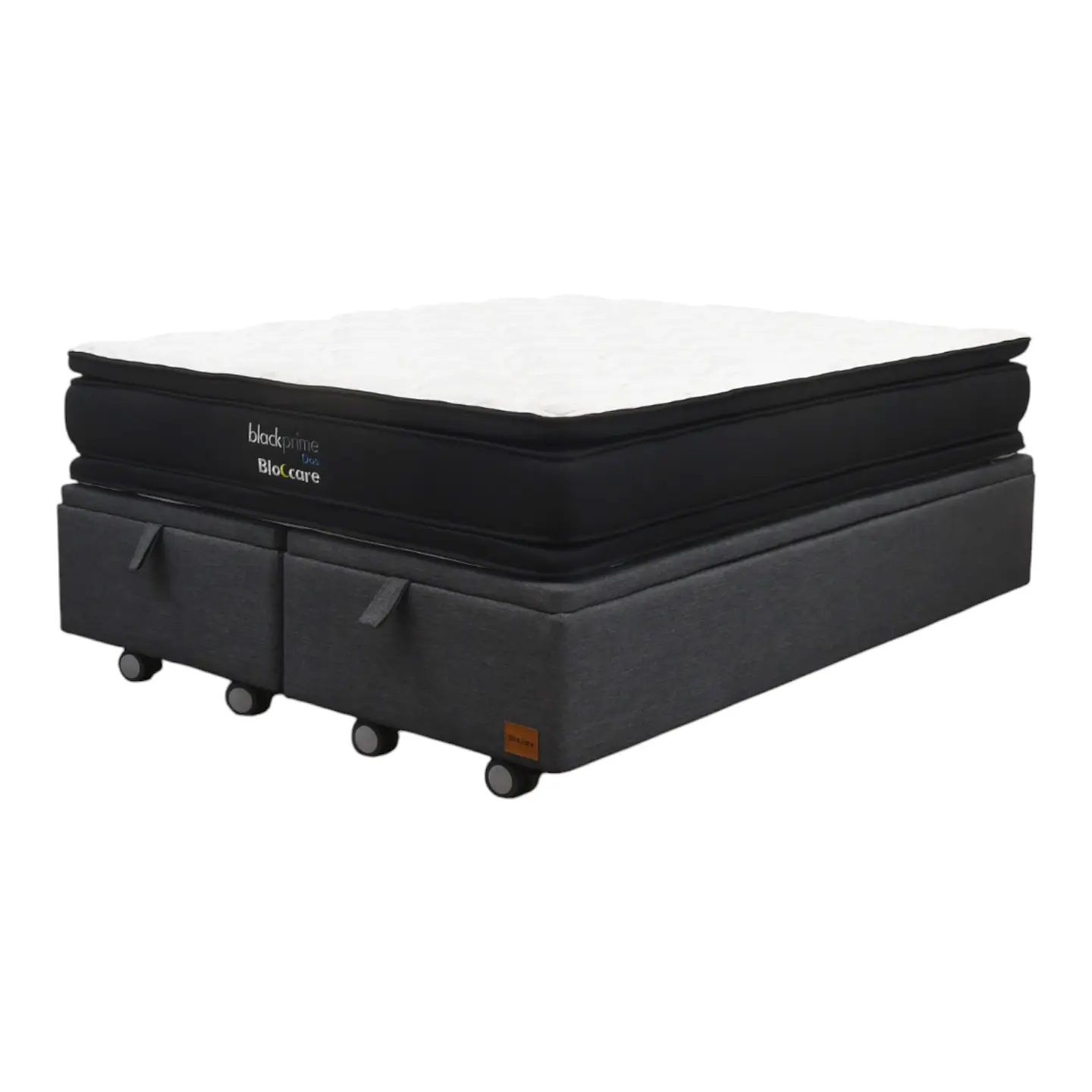 Cama Baul 2 Plaza + Colchon Black Prime - Modelo Dos / Ruedas A Eleccion (Gris) 3