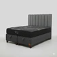 Cama Baul King / Colchon black prime + Respaldo TUBULAR - Miniatura 5