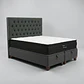 Cama Baul King / Colchon black prime + Respaldo CAPITONNE TACHAS - Miniatura 14