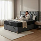 Cama Baul super King / Colchon black prime + Respaldo CAPITONNE TACHAS - Miniatura 6