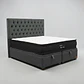 Cama Baul super King / Colchon black prime + Respaldo CAPITONNE TACHAS - Miniatura 12