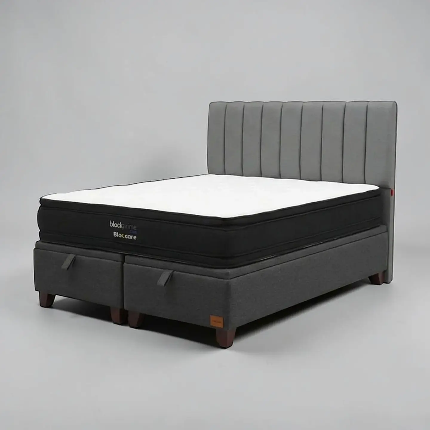 Cama Baul Super King / Colchon black prime + Respaldo TUBULAR 14