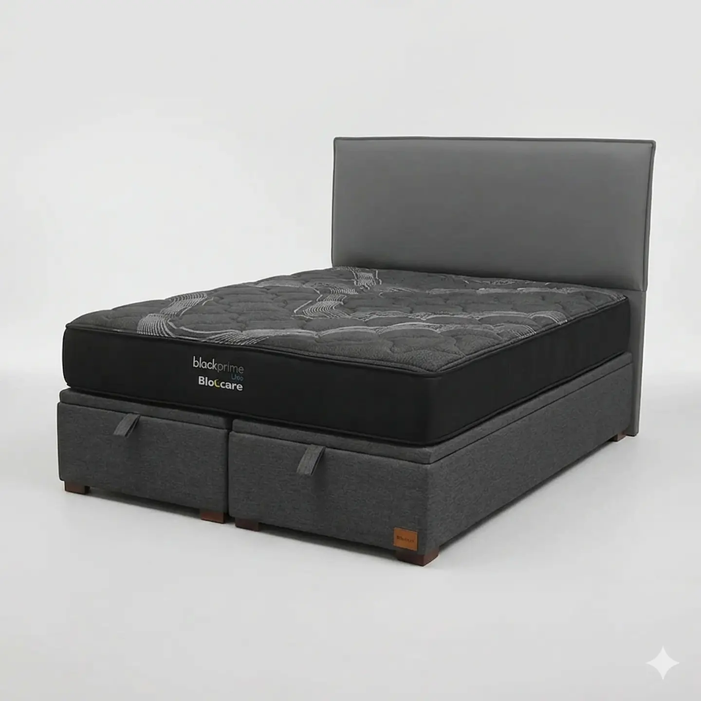 Cama Baul 2 Plazas / Colchon black prime + Respaldo LISO  2
