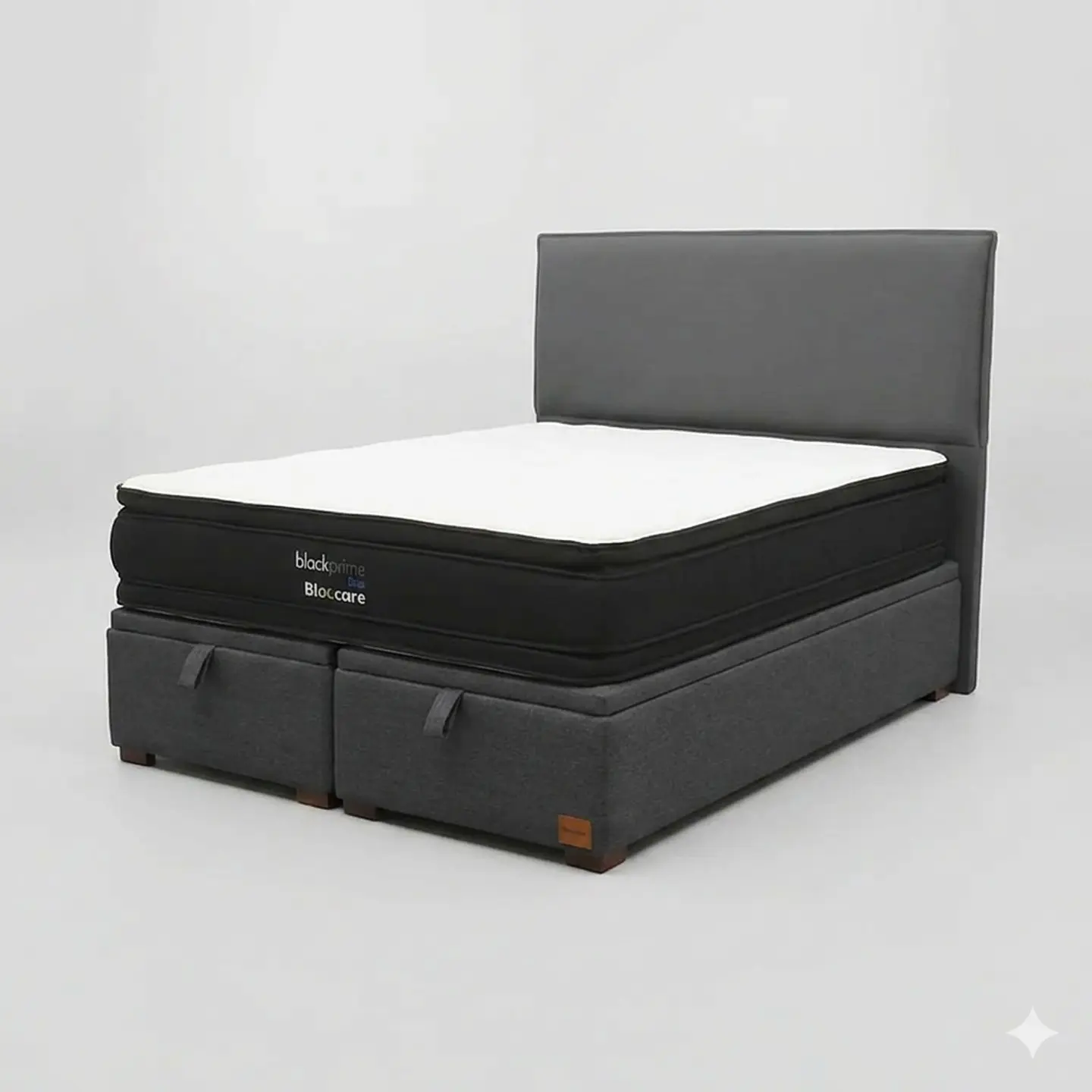 Cama Baul Super King / Colchon black prime + Respaldo LISO 6