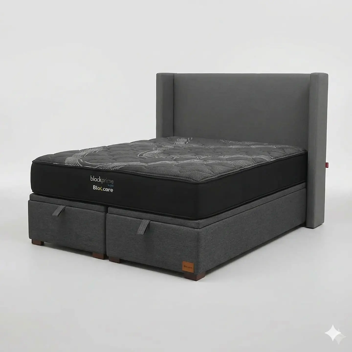 Cama Baul Super King / Colchon black prime + Respaldo LISO  Removible y Lavable 11