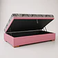 Cama Baul 1 Plaza + Colchon Modelo Ideal  / Con Patas De Madera (Rosa) - Miniatura 2