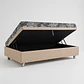 Cama Baul 1 Plaza + Colchon Modelo Ideal / Con Ruedas (beige) - thumbnail 4