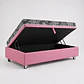 Cama Baul 1.5 Plaza + Colchon Modelo Ideal / Con Ruedas (Rosa) - Miniatura 6