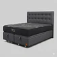 Cama Baul Super King - Colchon black prime + Respaldo BOTONNE PREMIUM / Ruedas - Miniatura 5
