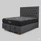 Cama Baul King - Colchon black prime + Respaldo CAPITONNE PREMIUM / Ruedas - Miniatura 5