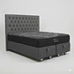 Cama Baul King - Colchon black prime + Respaldo CAPITONNE PREMIUM / Ruedas - Miniatura 7