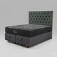 Cama Baul 2 Plazas - Colchon black prime + Respaldo CAPITONNE TACHAS / Ruedas - thumbnail 3