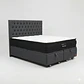 Cama Baul King - Colchon black prime + Respaldo CAPITONNE TACHAS / Ruedas - Miniatura 15