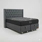 Cama Baul Super King - Colchon black prime + Respaldo CAPITONNE TACHAS / Ruedas - Miniatura 13
