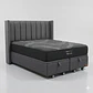 Cama Baul King - Colchon black prime + Respaldo TUBULAR  / Ruedas - thumbnail 9