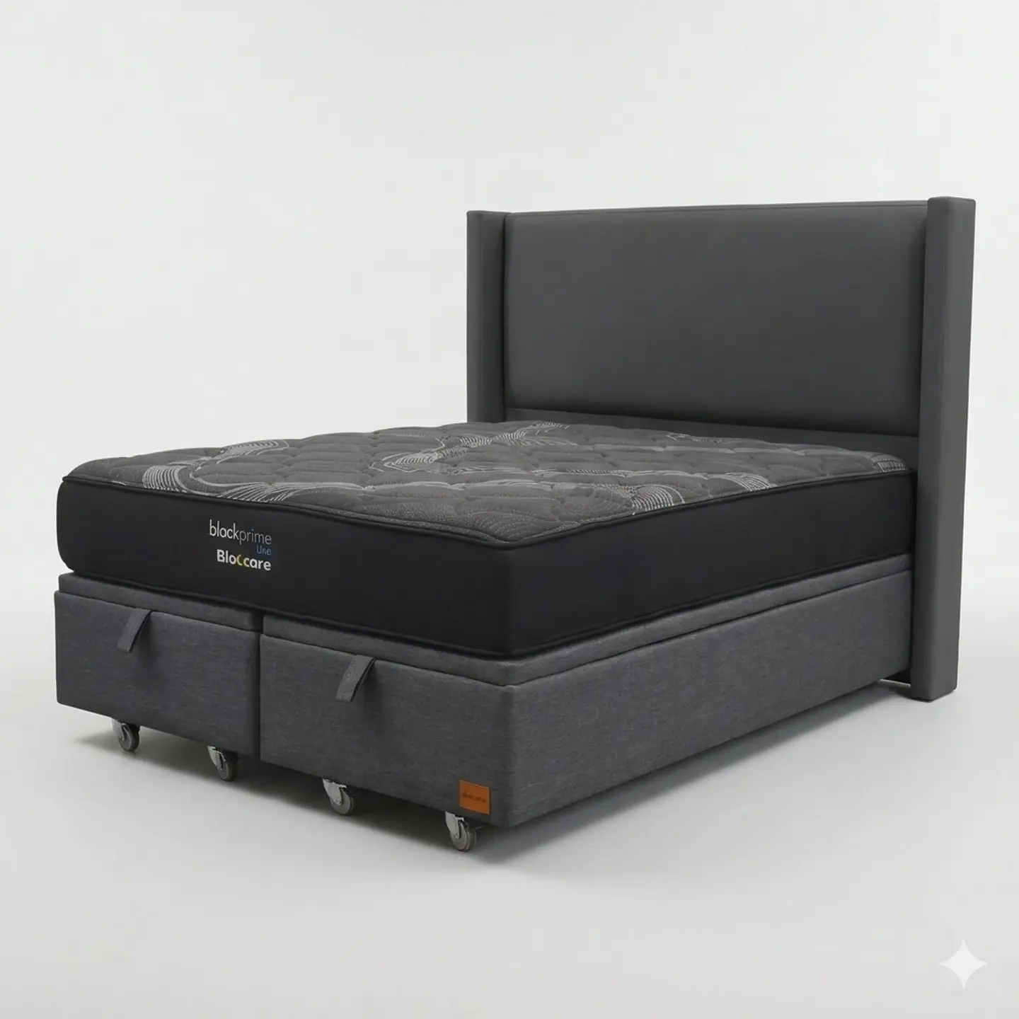 Cama Baul Super King - Colchon black prime + Respaldo LISO 11