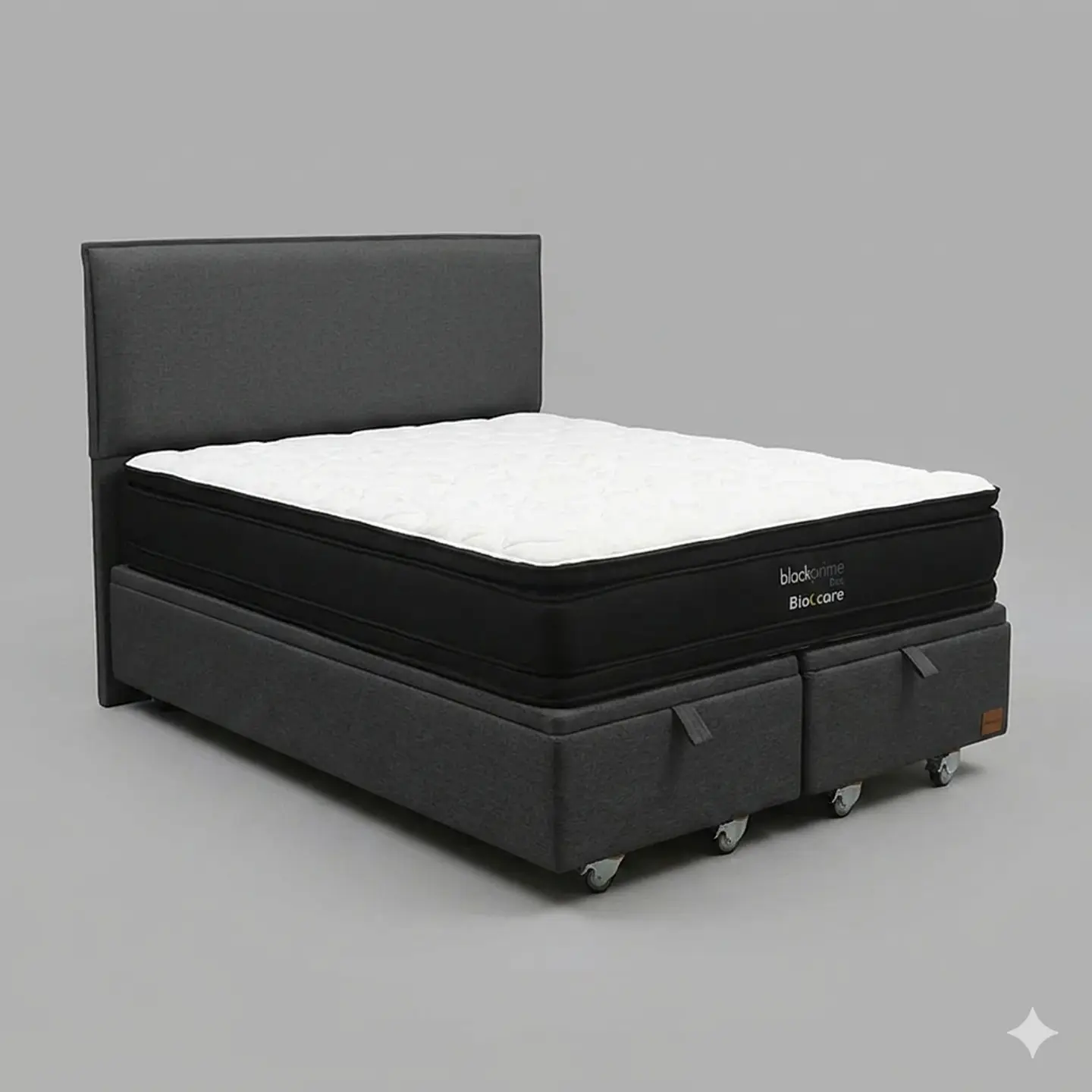Cama Baul Super King - Colchon black prime + Respaldo LISO 19