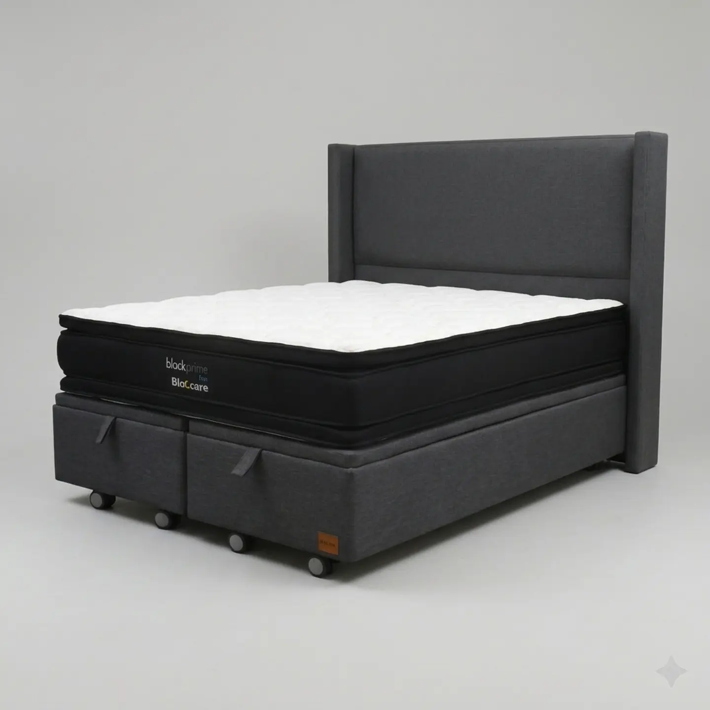 Cama Baul Super King - Colchon black prime + Respaldo LISO 21