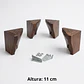 Cama 1.5 Plaza Box 30 cm + Colchon Modelo Ideal / Con Patas De Madera (Gris) - thumbnail 7