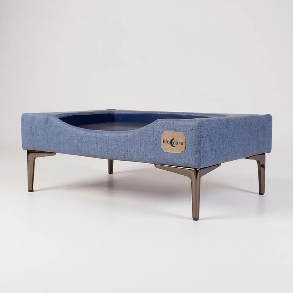 Cama de Mascotas - Talla S, M, L y XL / Pata Cromada 15 cm (Gris) 11