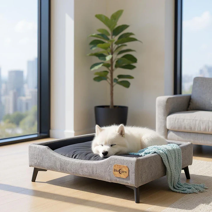 Cama de Mascotas - Talla S, M, L y XL / Pata Metalica 12 cm (Gris) 5