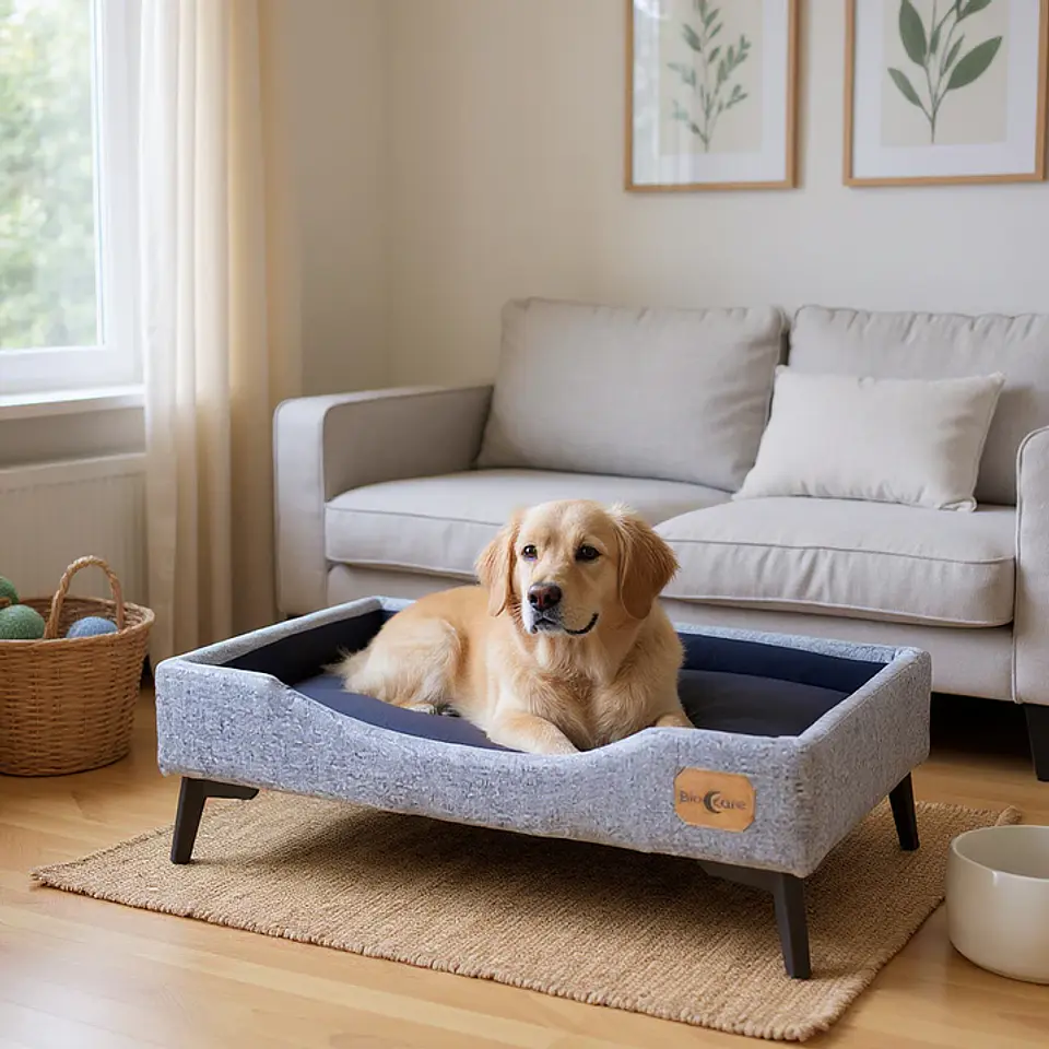 Cama de Mascotas - Talla S, M, L y XL / Pata Metalica 12 cm (Gris) 13