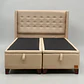 Base Dividida Baul 2 Plazas + Respaldo / Patas De Madera (Beige) - Miniatura 7