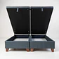 Base Dividida Baul Super King  + Respaldo / Patas De Madera (Gris) - Miniatura 10