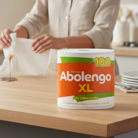 Toalla De Papel Abolengo XL Rollo Gigante 100 Mt - MANGA