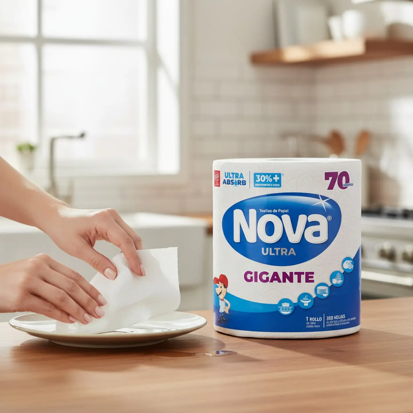 Toalla Nova Ultra Gigante 70 Metros 350 Hojas - MANGA x 8 3