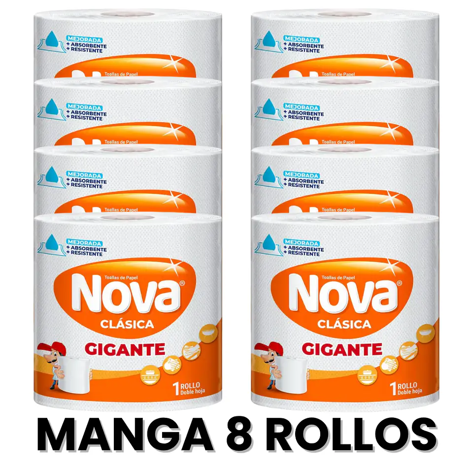 Toalla Nova Clasica Gigante 70 Metros 350 Hojas - MANGA x 8 1
