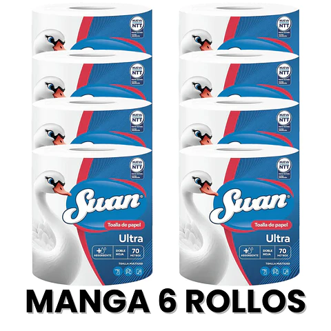 Toalla de papel SWAN Ultra DH 70 Metros  - MANGA x 8