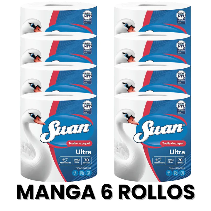 Toalla de papel SWAN Ultra DH 70 Metros  - MANGA x 8 1