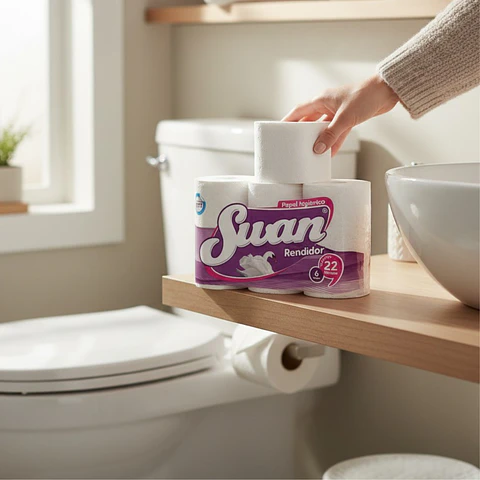Papel Higienico Swan 20 Metros RENDIDOR Doble Hoja 6 Rollos