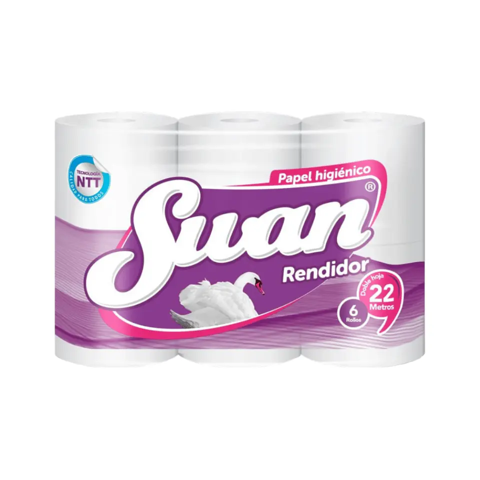 Papel Higienico Swan 20 Metros RENDIDOR Doble Hoja 6 Rollos 3