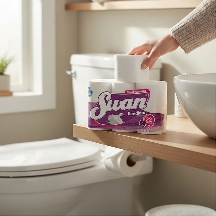 Papel Higienico Swan 20 Metros RENDIDOR Doble Hoja 48 Rollos - MANGA x 8 3